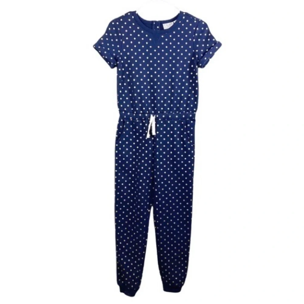Blush by Us Angels Girls Blue w/ Gold Romper 8